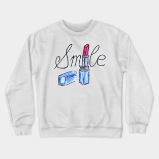 Smile lipstick red makeup artist Crewneck Sweatshirt